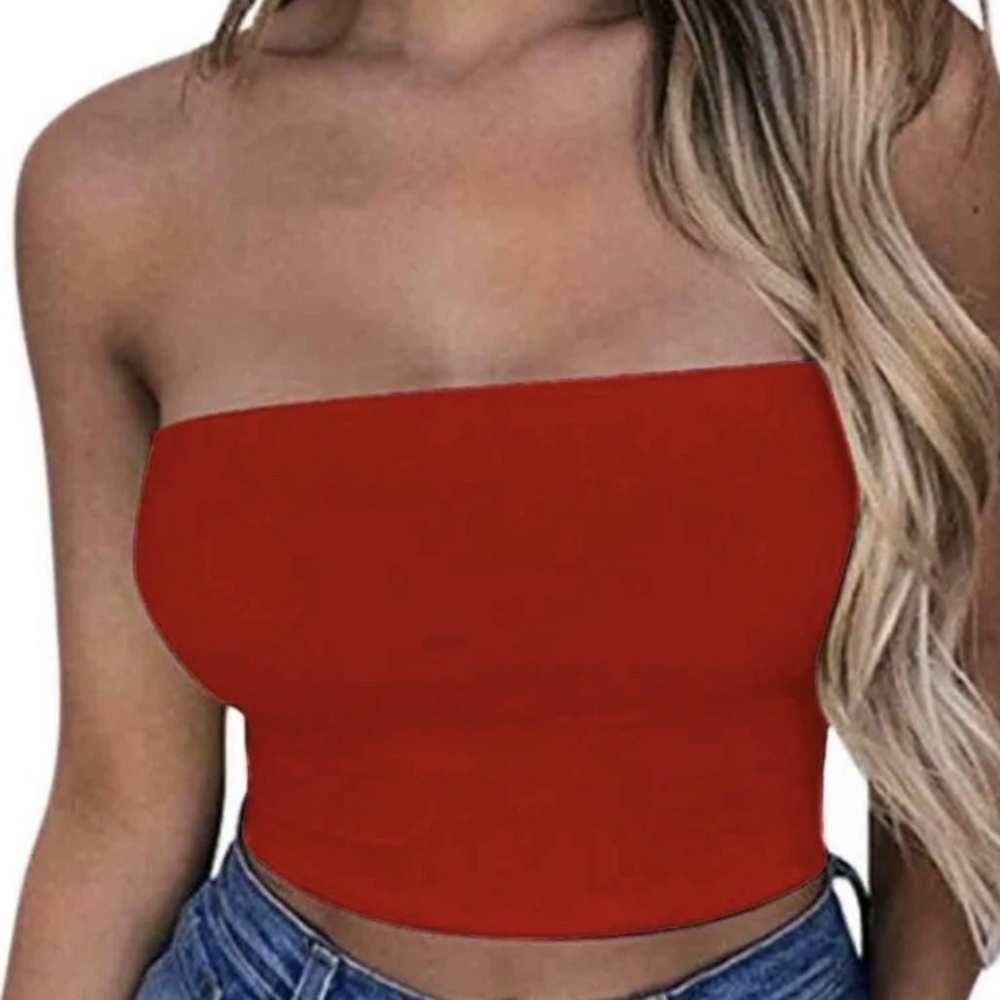 Red Tube Top - Picture 3 of 3